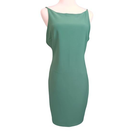 ABERCROMBIE & FITCH Sheath Dress Low Back Straps Party Club Cocktail M Green A&F - Picture 12 of 12